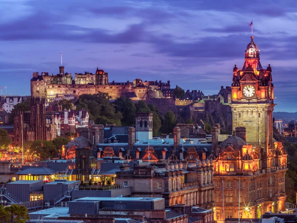 Edinburgh Castle and The Balmoral Hotel, Scotland art print by Assaf Frank for $57.95 CAD