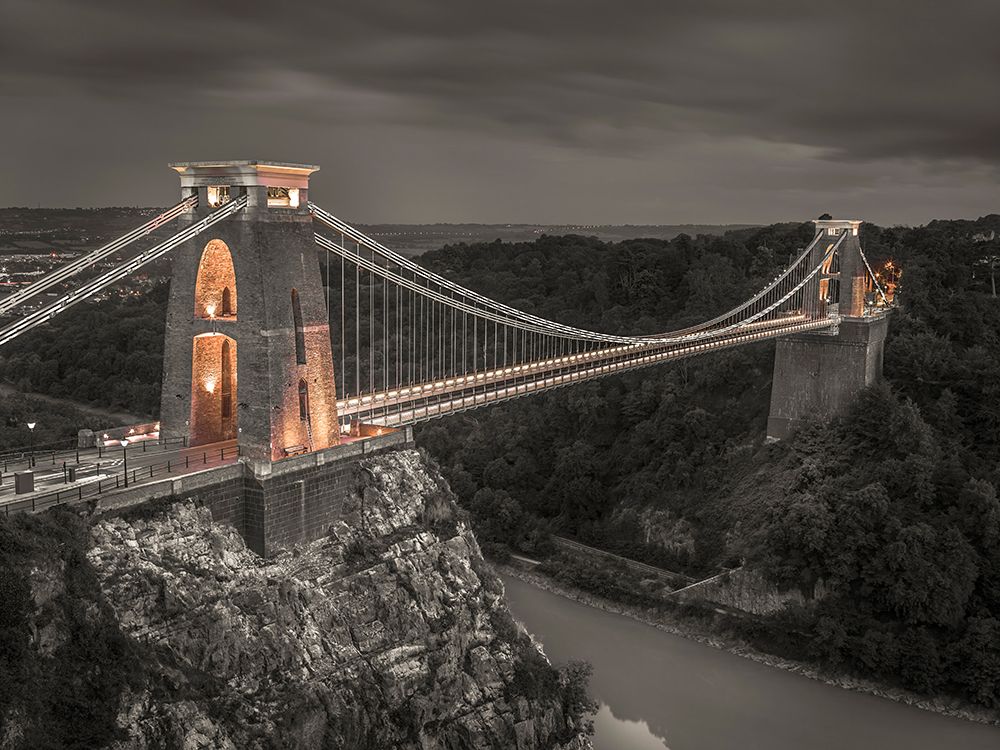 Clifton suspension bridge, Bristol, at night art print by Assaf Frank for $57.95 CAD