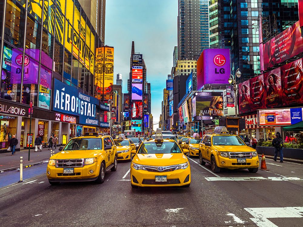 Taxi on broadway, New York art print by Assaf Frank for $57.95 CAD