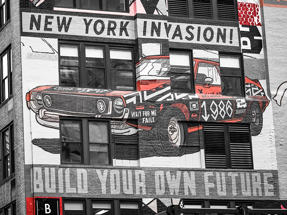 Advertisements on building exterior, New York art print by Assaf Frank for $57.95 CAD