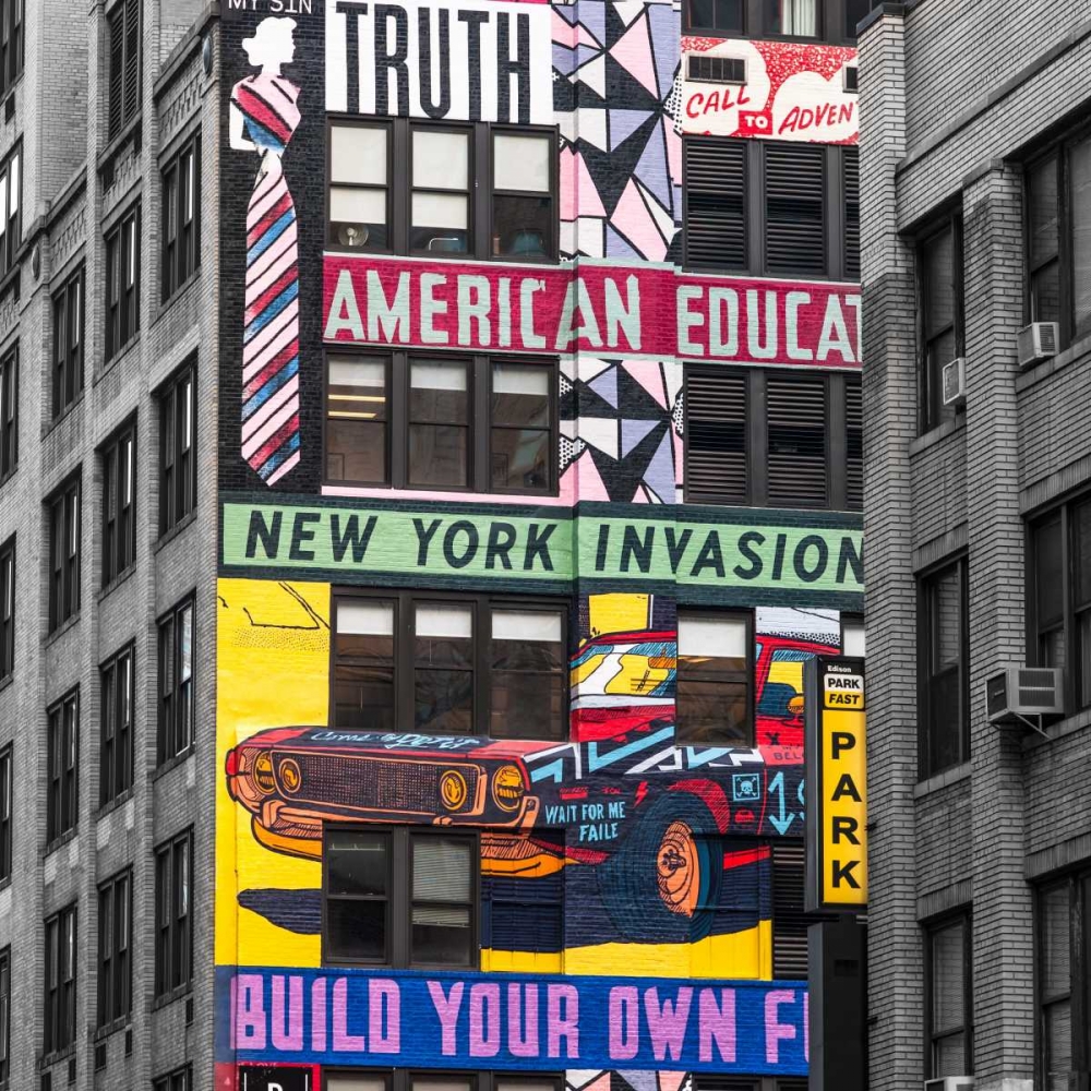 Advertisements on building exterior, New York art print by Assaf Frank for $57.95 CAD