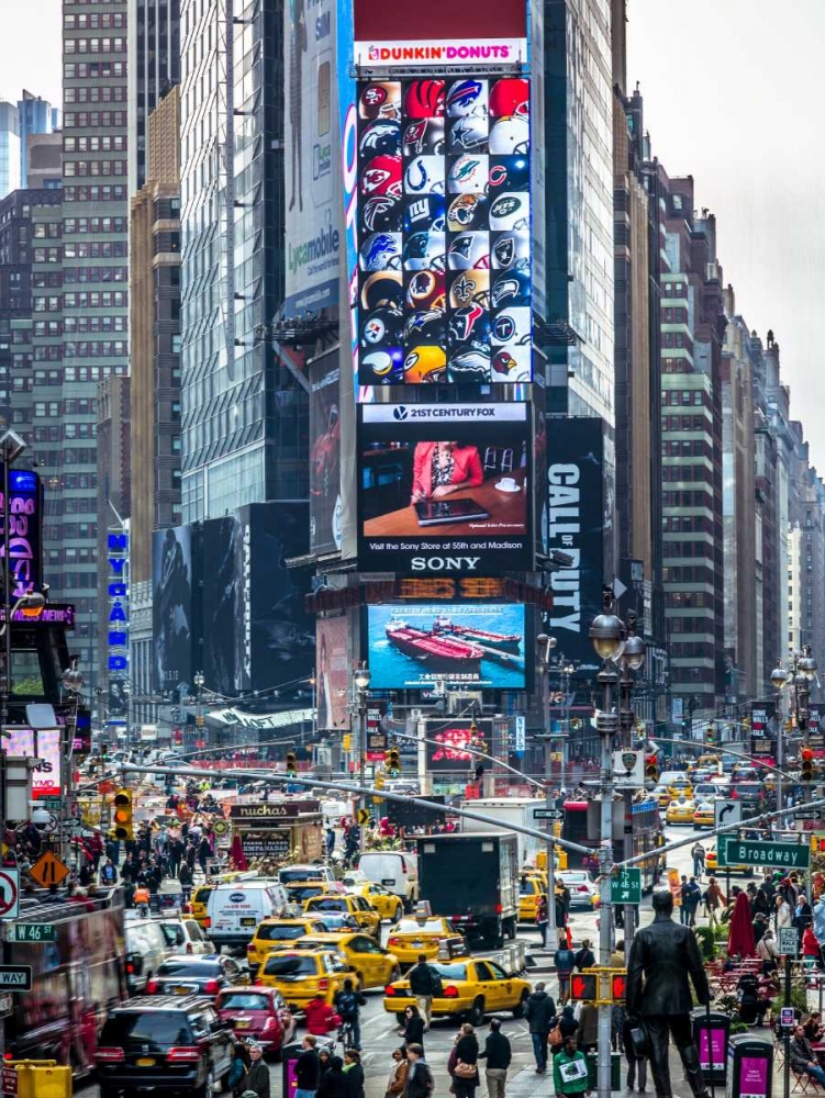 Commuters on busy Broadway in Ney York City near Times Square art print by Assaf Frank for $57.95 CAD