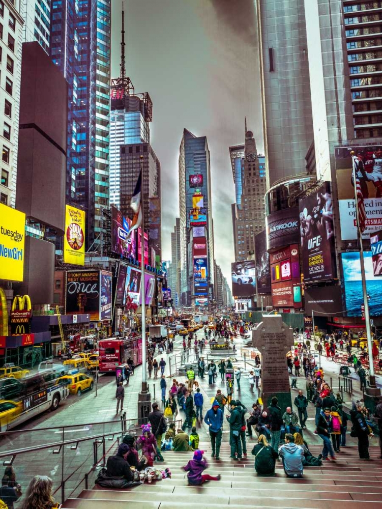 Commuters on busy Broadway in Ney York City near Times Square art print by Assaf Frank for $57.95 CAD