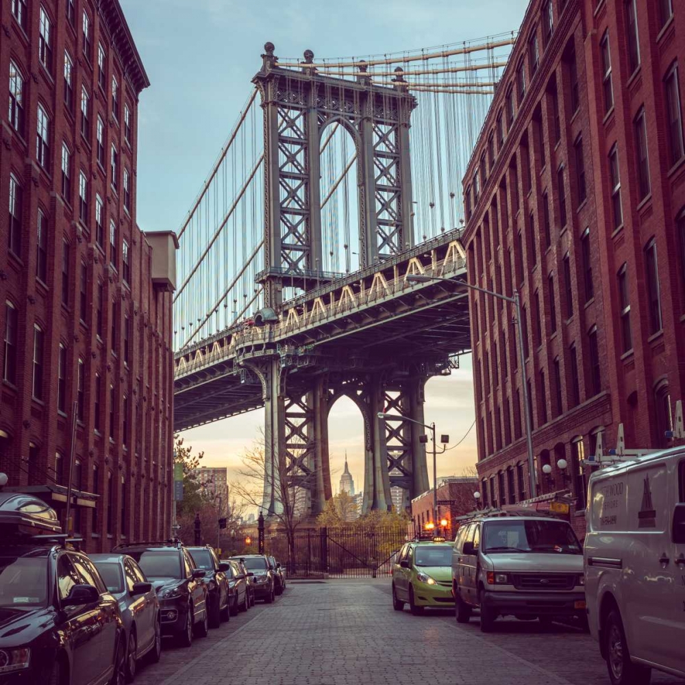 Manhattan Bridge seen from the Dumbo neighborhood in Brooklyn, New York art print by Assaf Frank for $57.95 CAD
