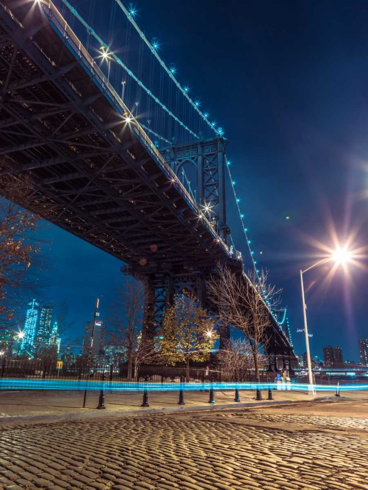 Manhattan Bridge over east river at dusk, New York art print by Assaf Frank for $57.95 CAD