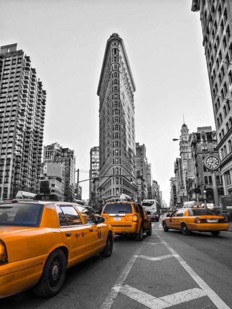 Traffic in front of Flatiron Building, Manhattan, New York art print by Assaf Frank for $57.95 CAD