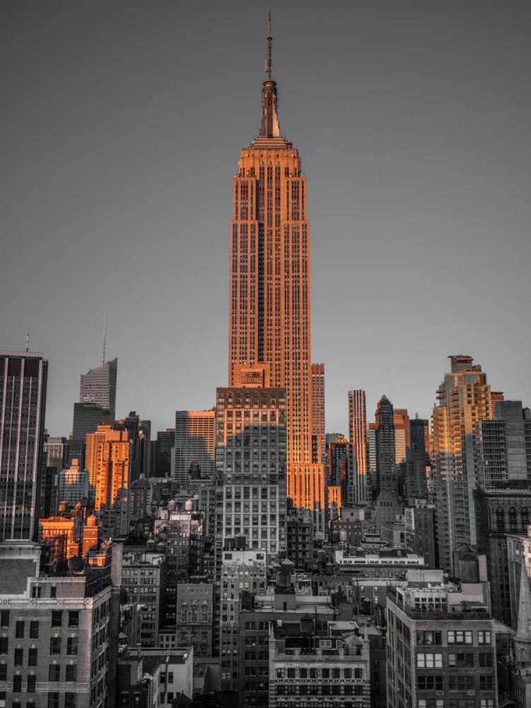 Empire State Building with New York City Manhattan skyline with skyscrapers art print by Assaf Frank for $57.95 CAD