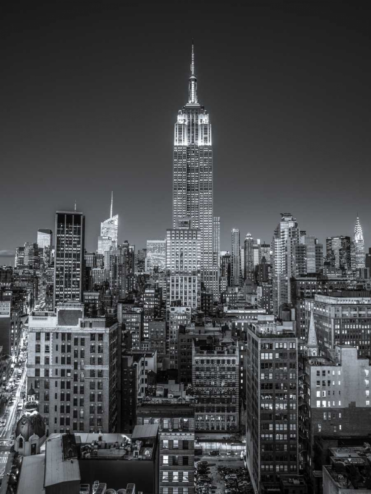 Empire State Building with New York City Manhattan skyline with skyscrapers art print by Assaf Frank for $57.95 CAD