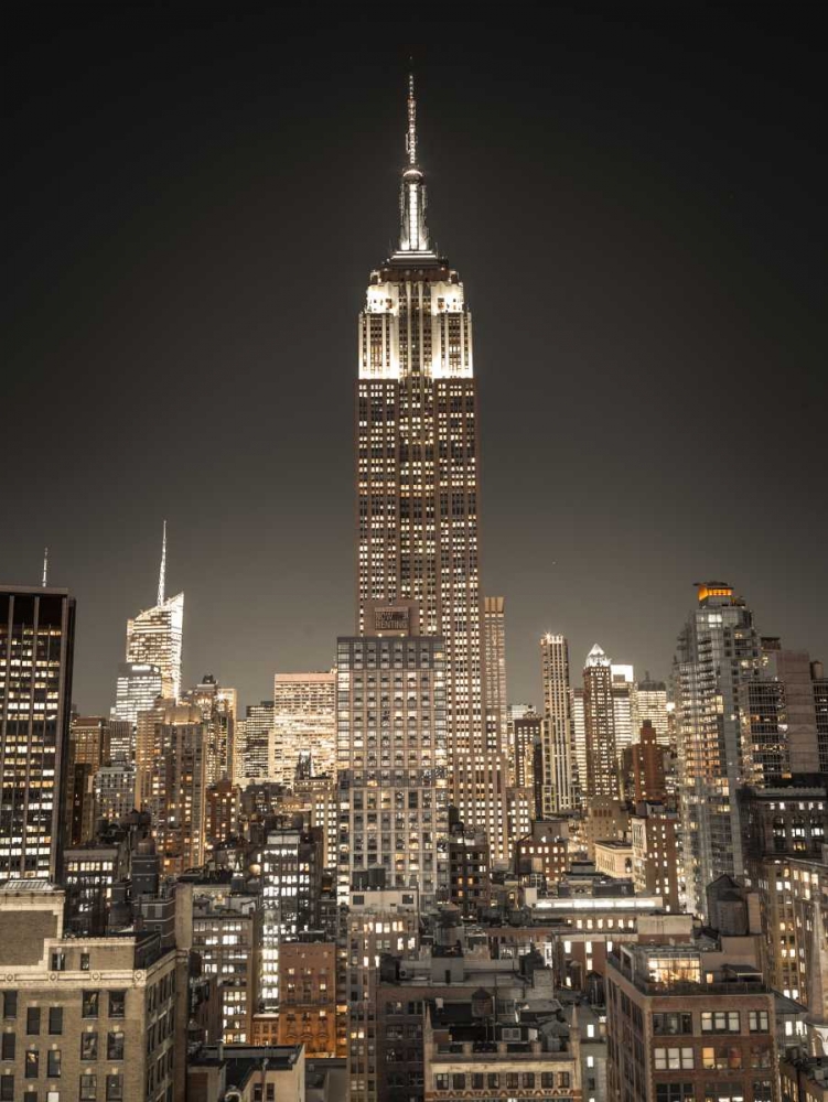 Empire State Building with New York City Manhattan skyline with skyscrapers, FTBR-1897 art print by Assaf Frank for $57.95 CAD
