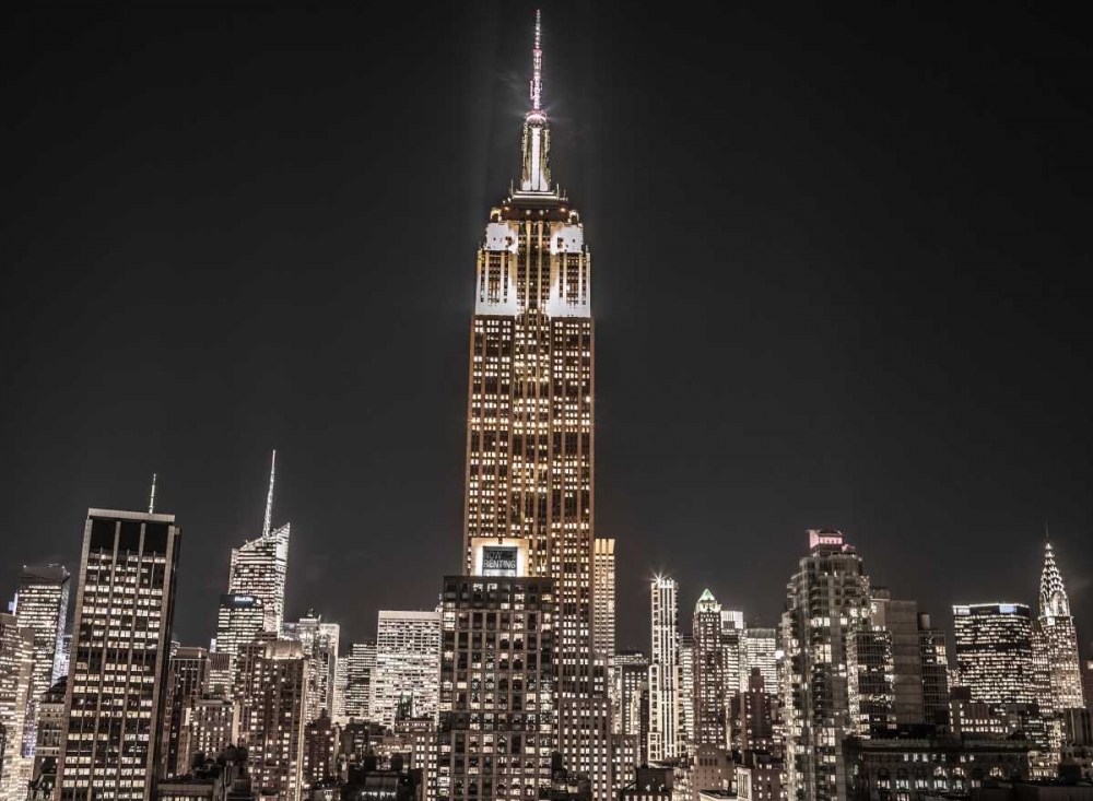 New York City Manhattan skyline with Empire State building art print by Assaf Frank for $57.95 CAD