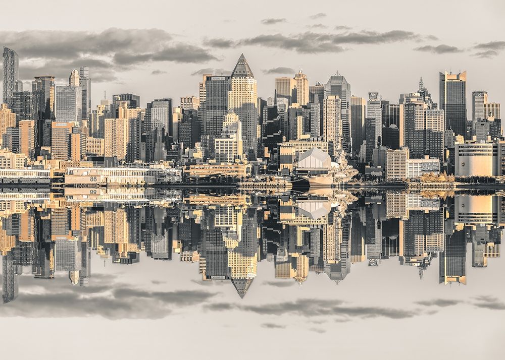 Panoramic view of Lower Manhattan skyline-New York art print by Assaf Frank for $57.95 CAD