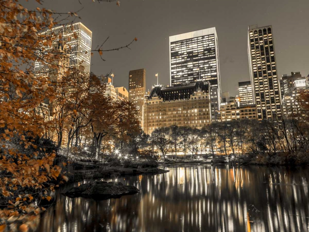 Evening view of Central Park in New York City art print by Assaf Frank for $57.95 CAD