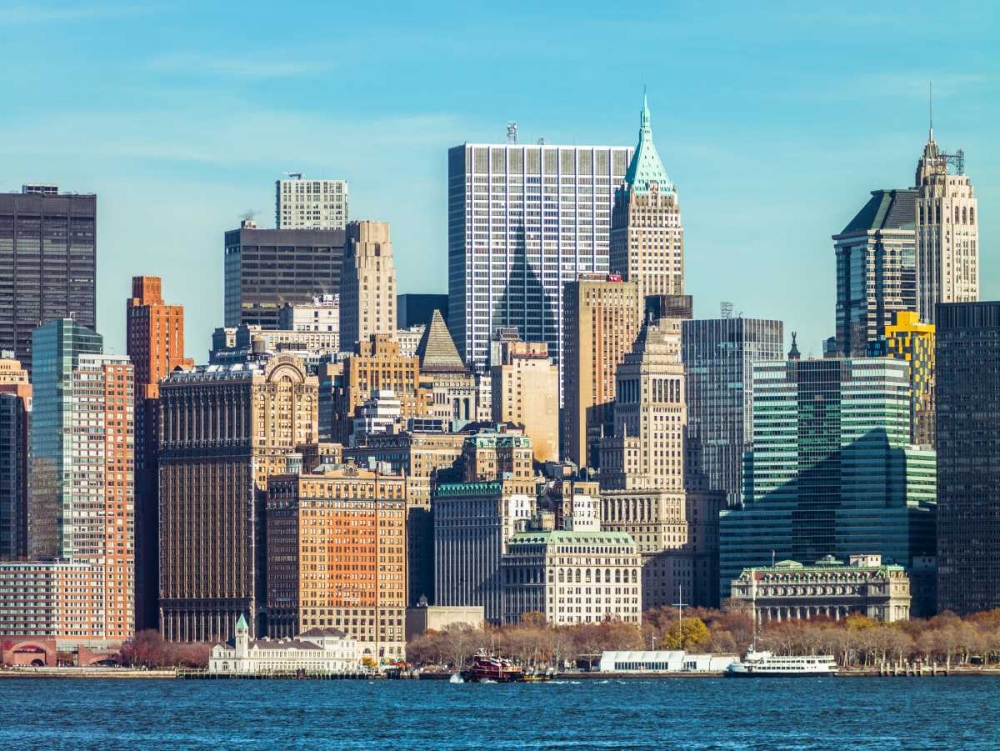 Lower Manhattan Skyline with skyscrapers, New York art print by Assaf Frank for $57.95 CAD