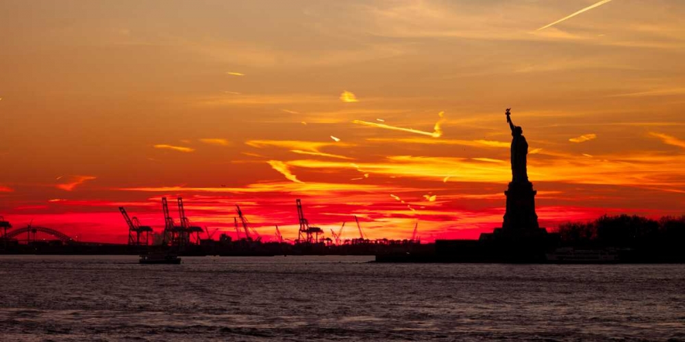 Statue of Liberty at sunset, New York art print by Assaf Frank for $57.95 CAD