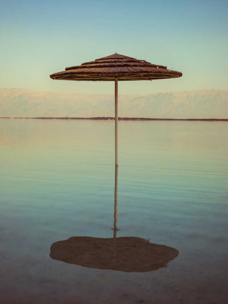 Parasol on beach of Dead Sea, Israel art print by Assaf Frank for $57.95 CAD