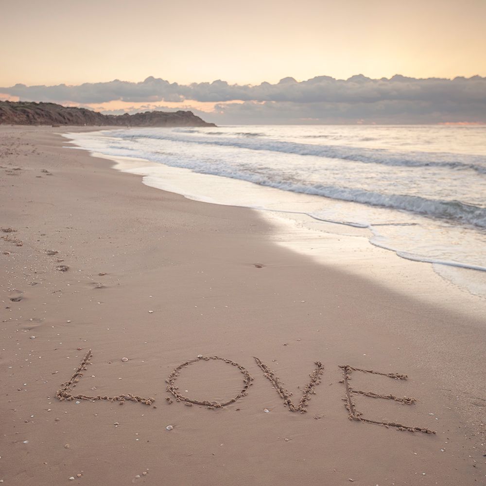 Love - word written on sand at the beach art print by Assaf Frank for $57.95 CAD