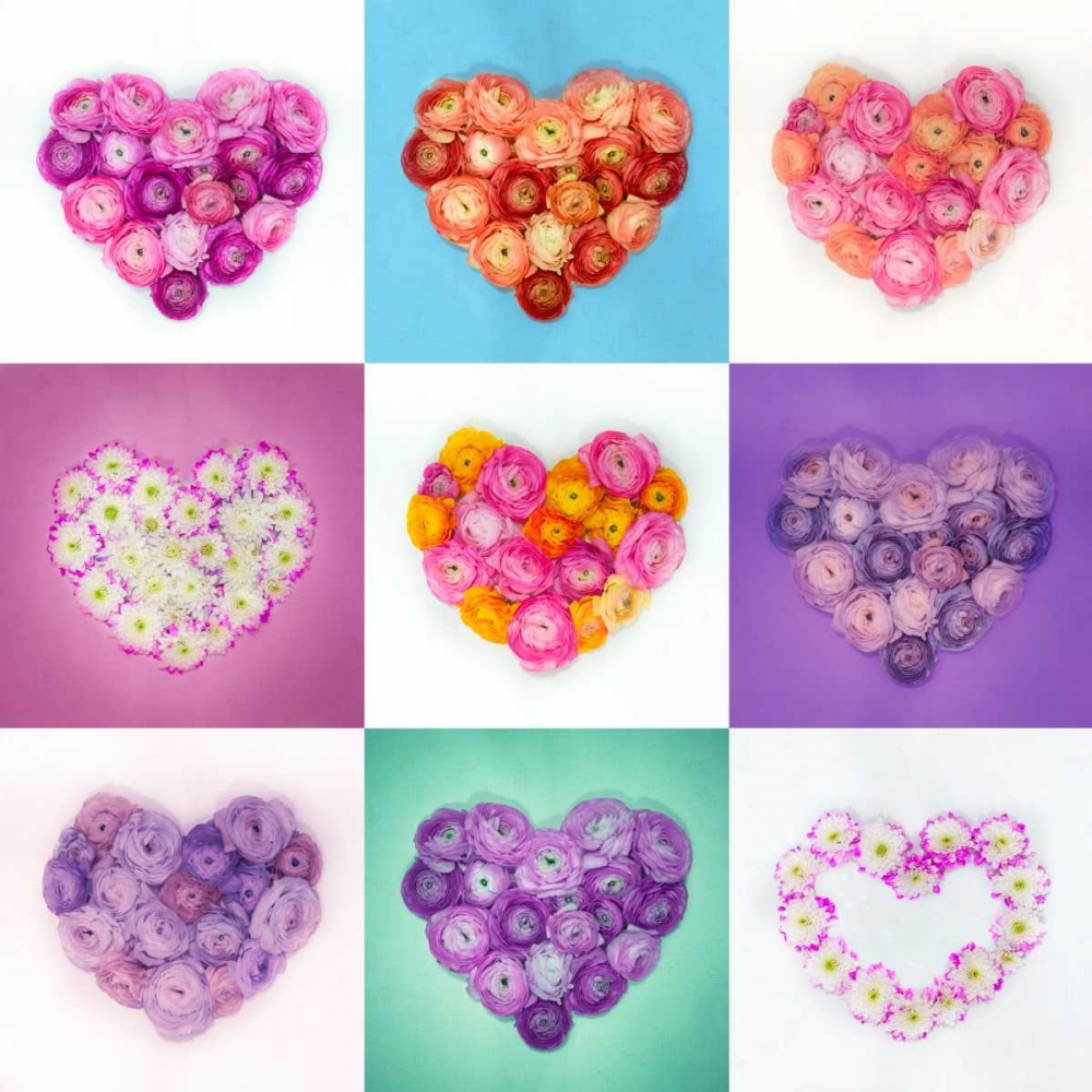 Heart made of flowers art print by Assaf Frank for $57.95 CAD