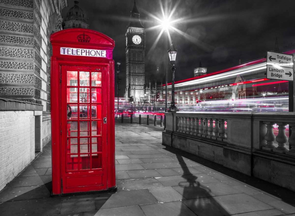 Telephone box with Big Ben, London, Uk art print by Assaf Frank for $57.95 CAD