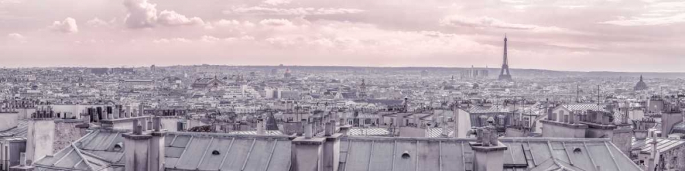 Eiffel Tower seen through the window of an apartment in Montmartre, Paris, France art print by Assaf Frank for $57.95 CAD