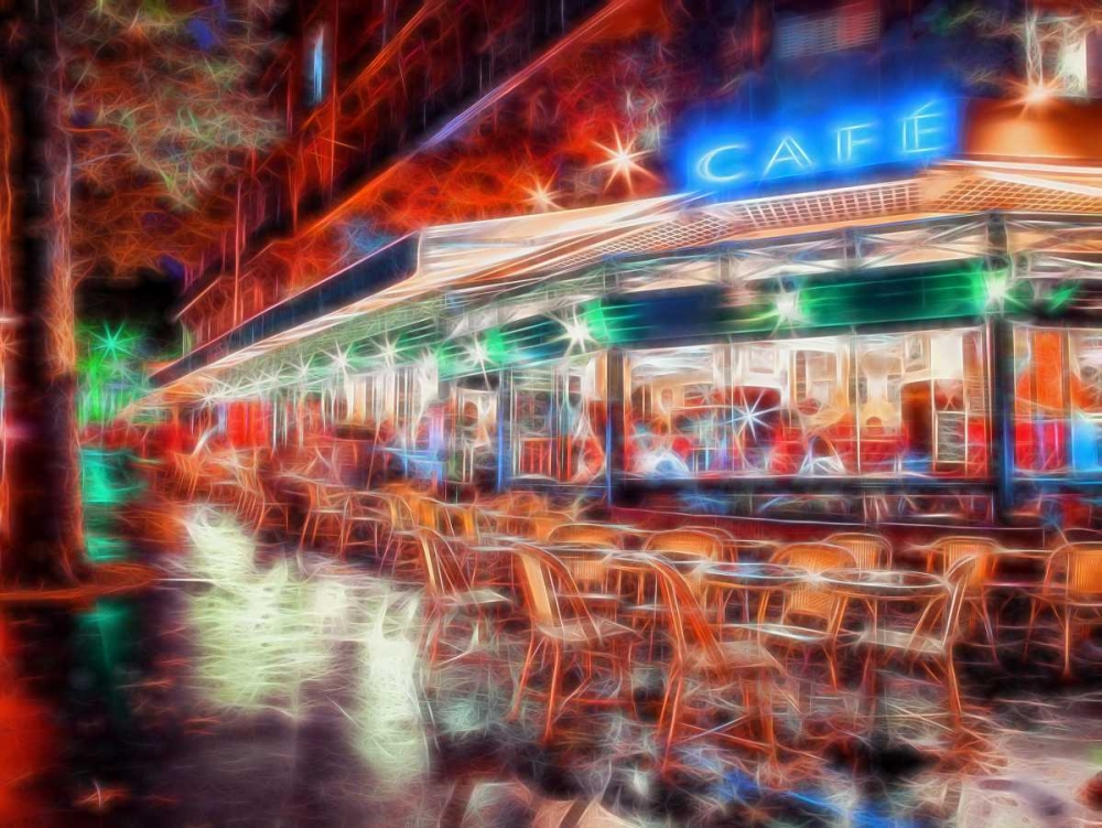 Sidewalk cafe in Paris, France art print by Assaf Frank for $57.95 CAD