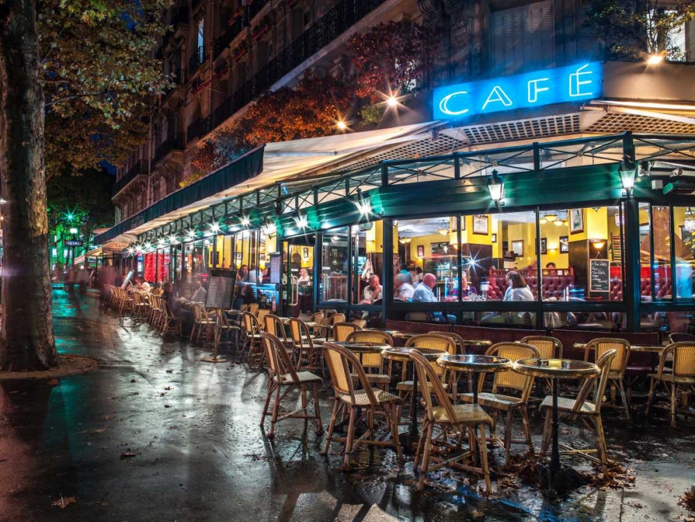 Sidewalk cafe in Paris, France art print by Assaf Frank for $57.95 CAD