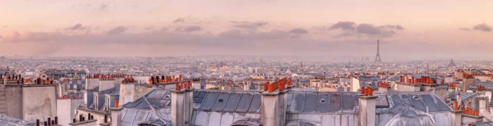 Cityscape of Montmartre with Eiffel Tower, Paris, France art print by Assaf Frank for $57.95 CAD