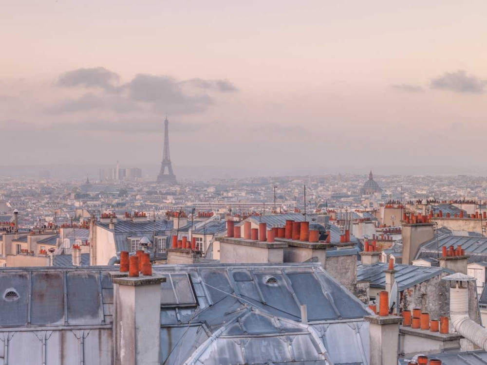 View of Eiffel tower from a window of flat, Paris, France art print by Assaf Frank for $57.95 CAD