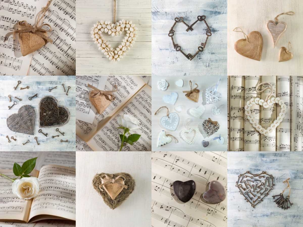 Collections of Hearts in a Collage art print by Assaf Frank for $57.95 CAD