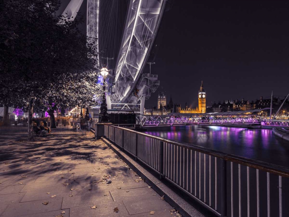 River Thames and the Millenium Wheel from promenade, London, UK art print by Assaf Frank for $57.95 CAD