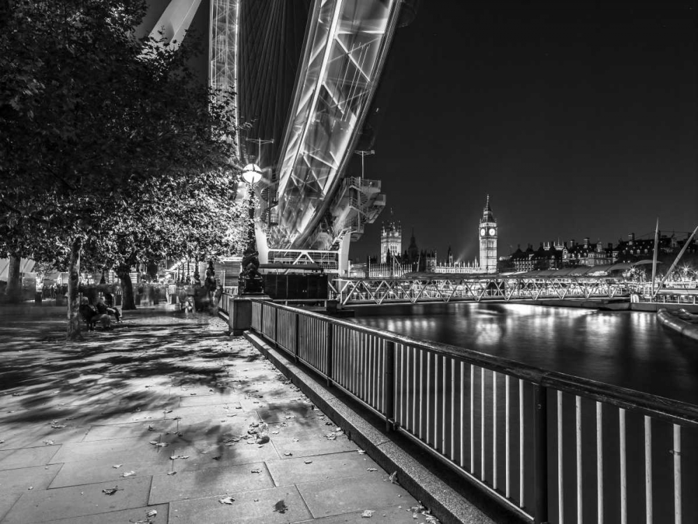 River Thames and the Millenium Wheel from promenade, London, UK art print by Assaf Frank for $57.95 CAD