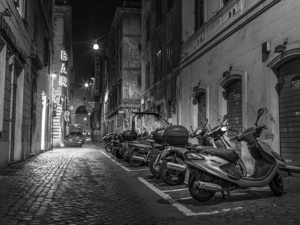 Vehicles parked on narrow city streets of Rome, Italy art print by Assaf Frank for $57.95 CAD
