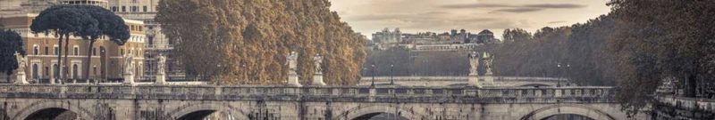 Saint Angelo bridge and Tiber River, Rome, Italy art print by Assaf Frank for $57.95 CAD