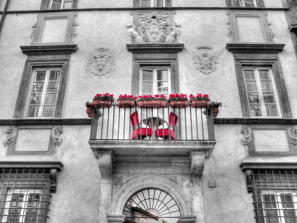 Old building with balcony in Rome, Italy art print by Assaf Frank for $57.95 CAD