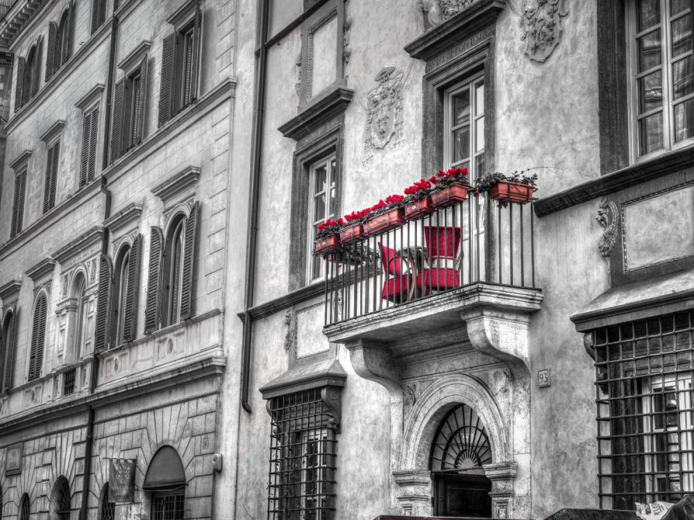 Old building with balcony in Rome, Italy art print by Assaf Frank for $57.95 CAD