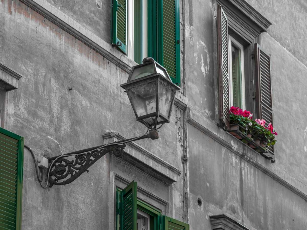Lamp on an old buildings in city of Rome, Italy art print by Assaf Frank for $57.95 CAD