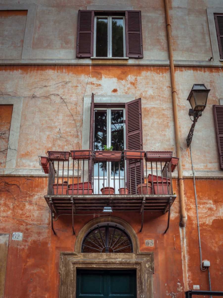Old building with balcony in Rome, Italy art print by Assaf Frank for $57.95 CAD