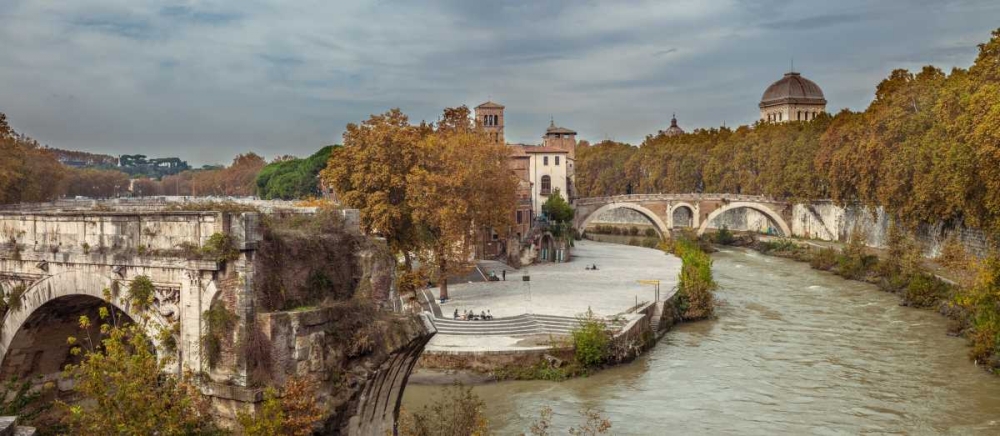 Tiber river through the city of Rome, Italy art print by Assaf Frank for $57.95 CAD