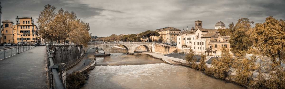 Tiber river through the city of Rome, Italy art print by Assaf Frank for $57.95 CAD