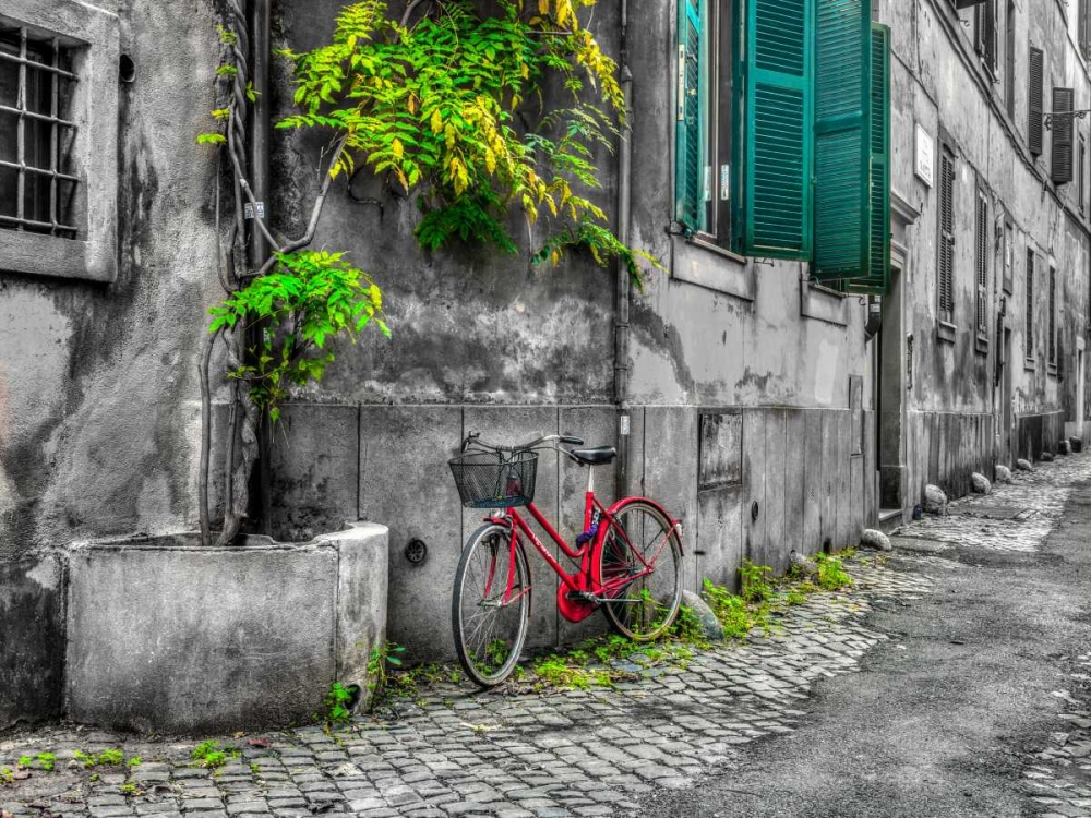 Bicycle outside old building, Rome, Italy art print by Assaf Frank for $57.95 CAD