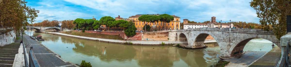 Tiber river through the city of Rome, Italy art print by Assaf Frank for $57.95 CAD