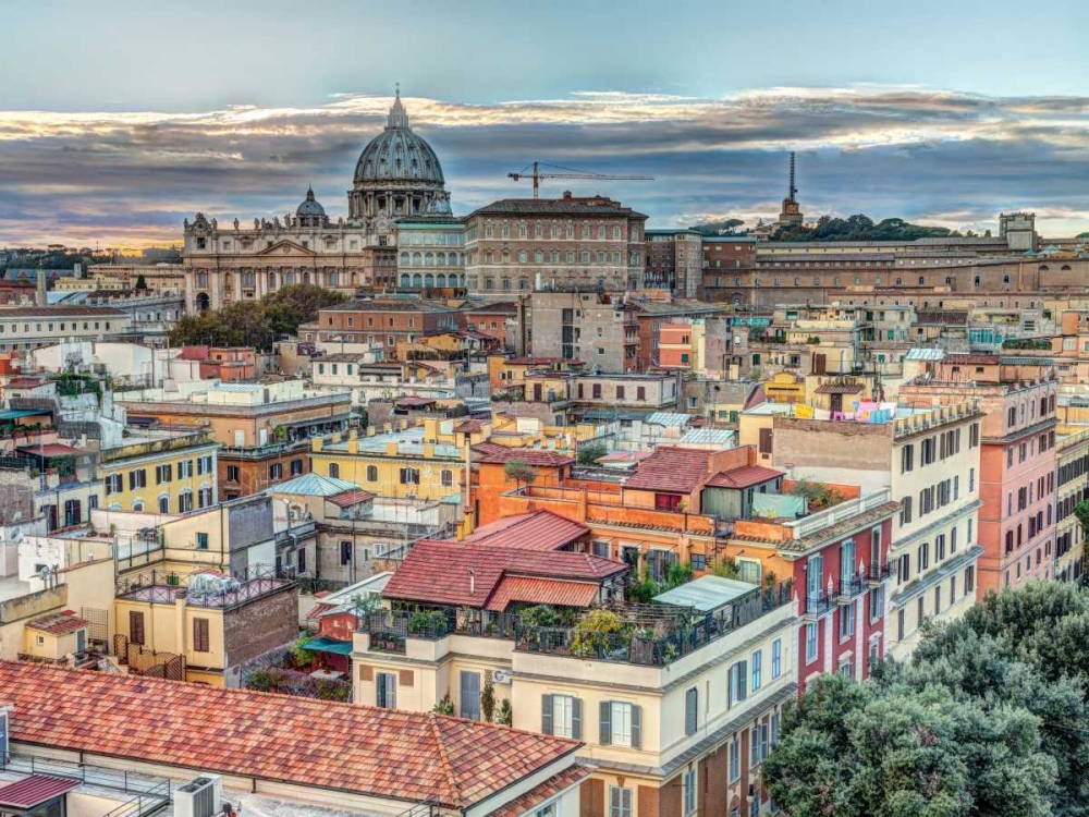 Vatican city and St. Peters Basilica, Rome, Italy art print by Assaf Frank for $57.95 CAD