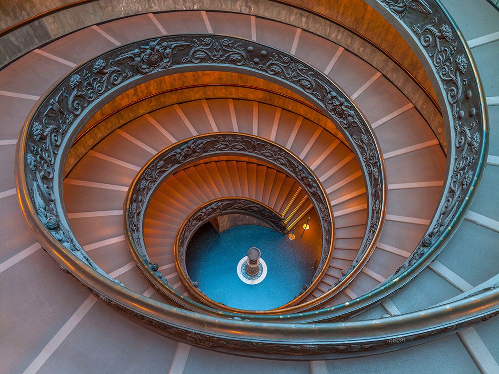Spiral staircase at the Vatican museum, Rome, Italy art print by Assaf Frank for $57.95 CAD