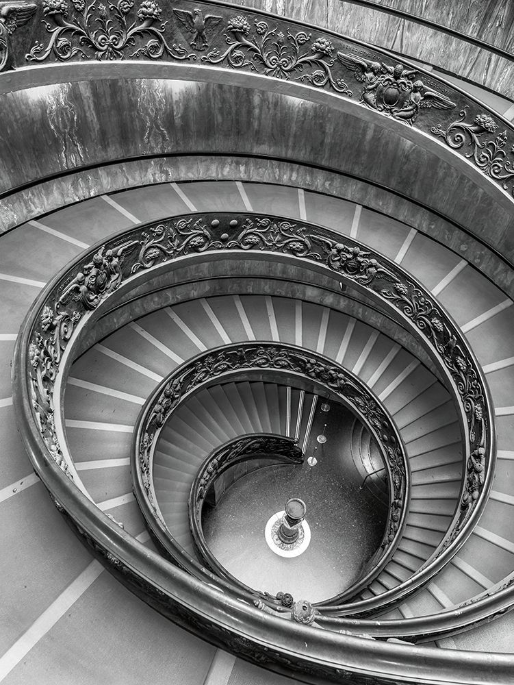 Spiral staircase at the Vatican museum-Rome-Italy art print by Assaf Frank for $57.95 CAD