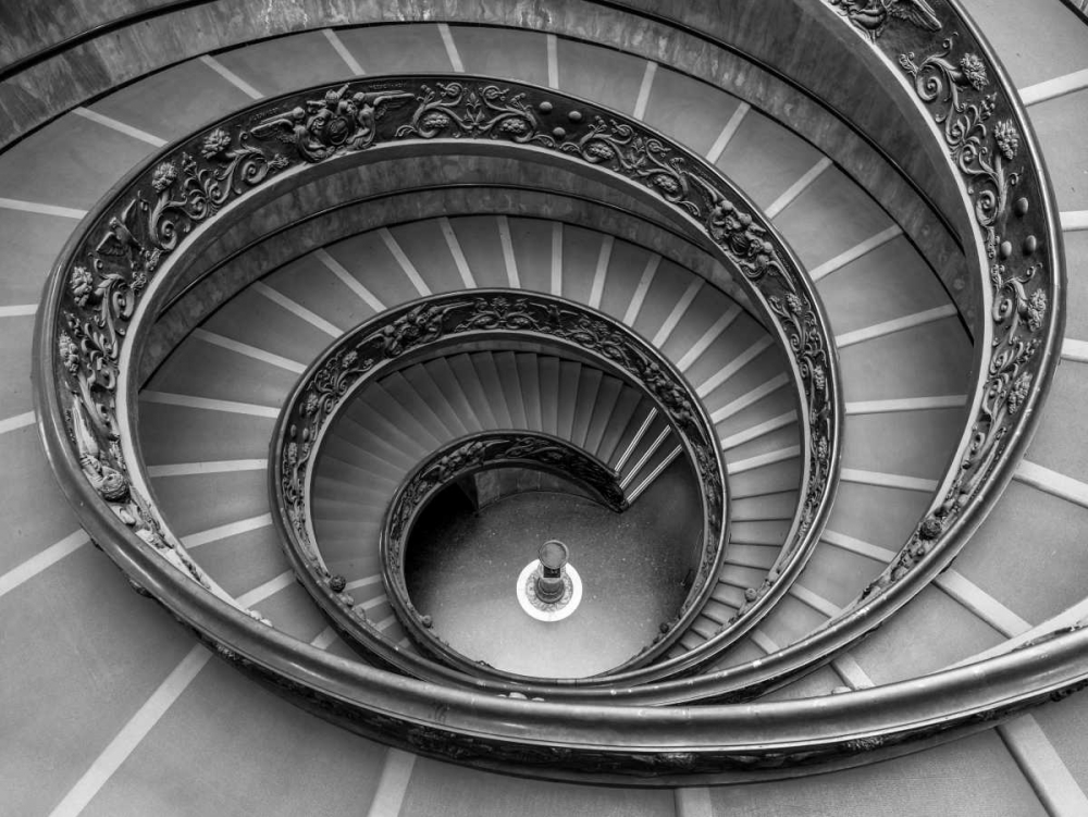 Spiral staircase at the Vatican museum, Rome, Italy art print by Assaf Frank for $57.95 CAD
