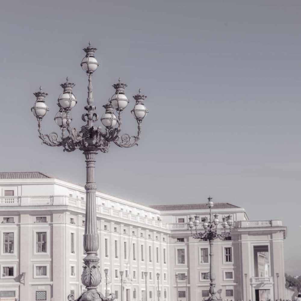 Lamppost in St. Peters Basilica square, Vatican, Rome art print by Assaf Frank for $57.95 CAD