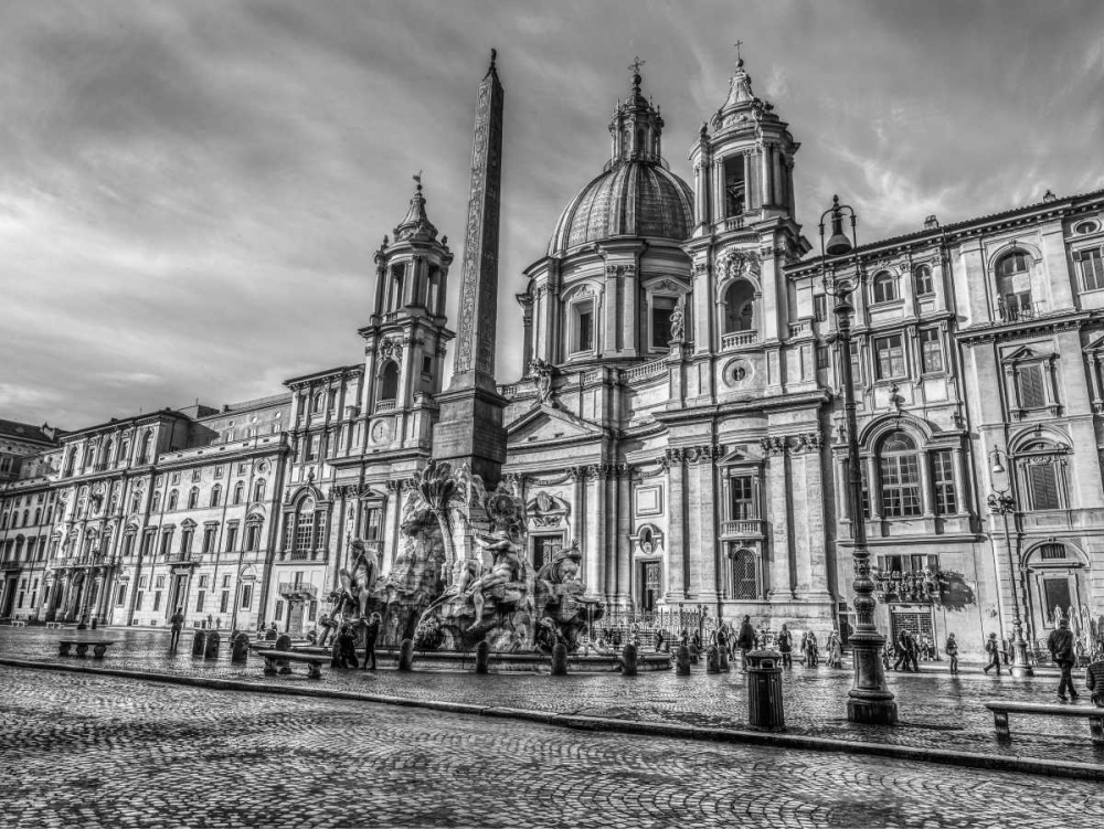 Piazza Navona and Fountain of Neptune. Rome, Italy art print by Assaf Frank for $57.95 CAD