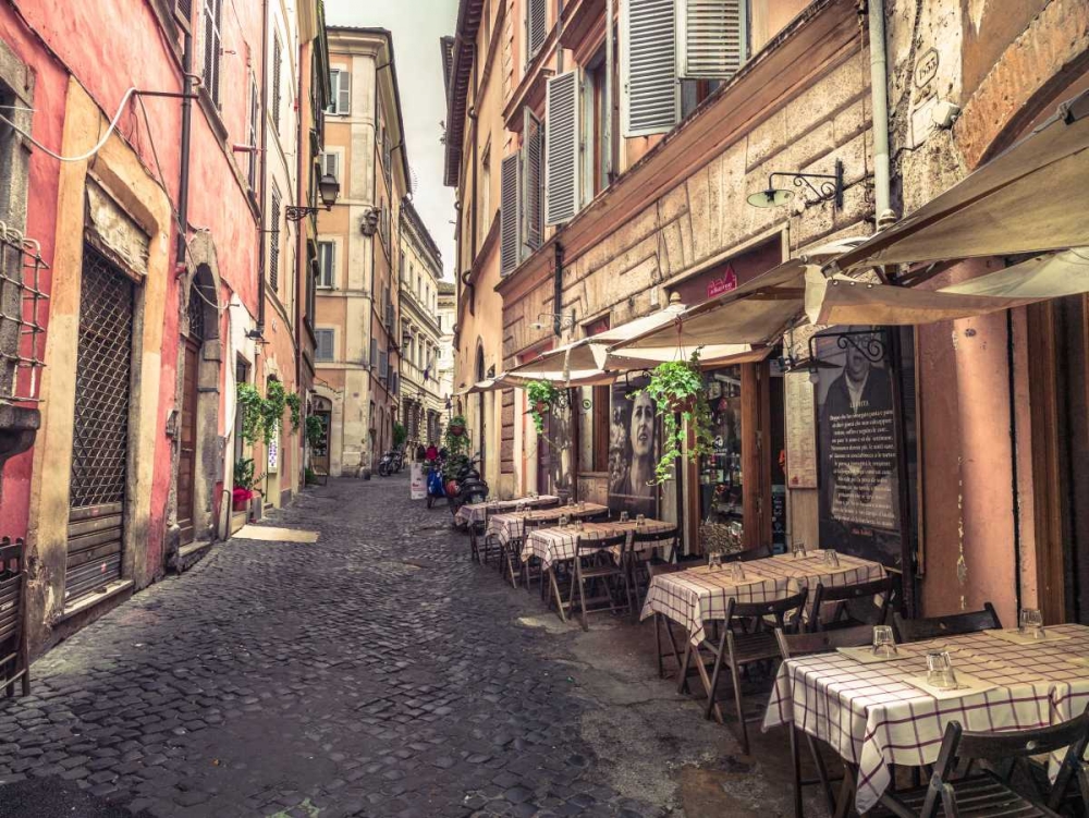 Street cafe in Rome art print by Assaf Frank for $57.95 CAD