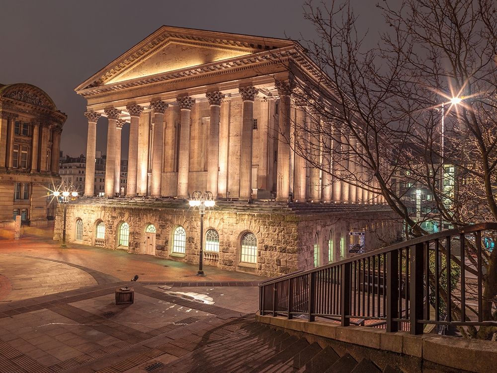 Famous Chamberlain square during night, Birmingham, UK art print by Assaf Frank for $57.95 CAD