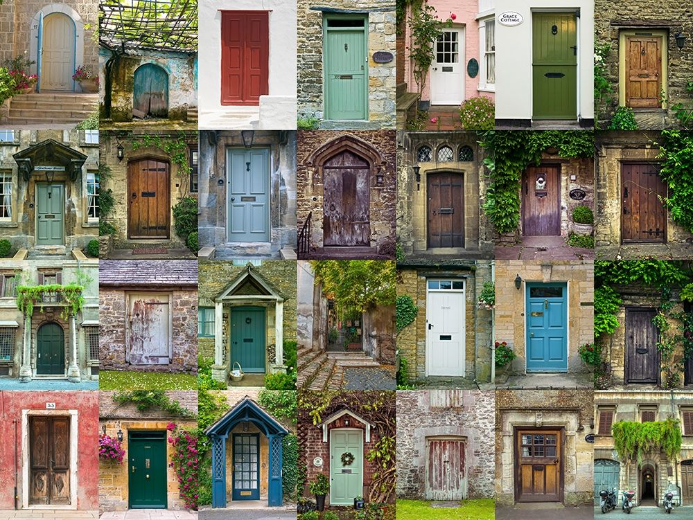 Collage of old doors art print by Assaf Frank for $57.95 CAD