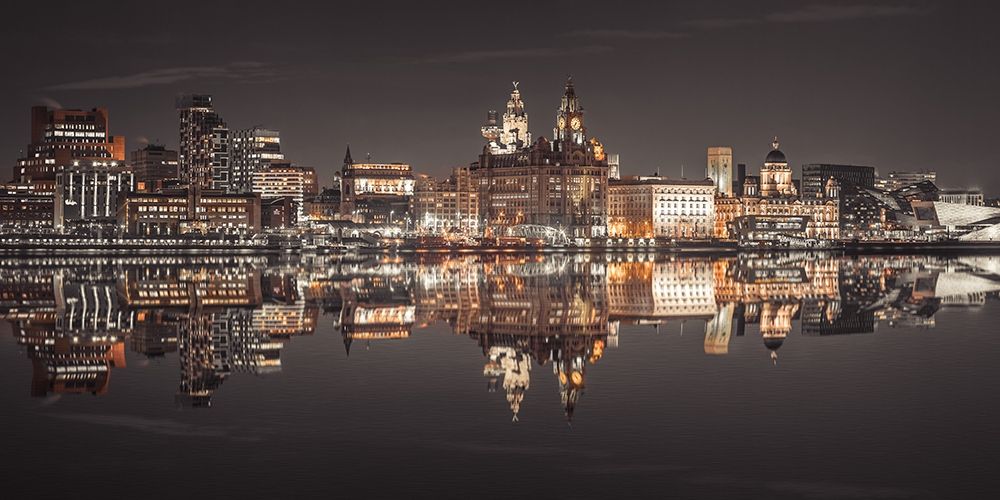 Liverpool skyline across the River Mersey, UK art print by Assaf Frank for $57.95 CAD